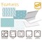 Better Office Products All Occasion Greeting Cards & Envs, 4in. x 6in. 6 Blue Hue Floral Designs, Blank Inside, 100PK 64566 - alternate 2